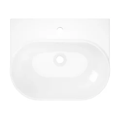 Ensemble lavabo et colonne en céramique blanc Cavally GoodHome