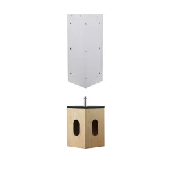 Ensemble lave-mains angle suspendu SKINO avec robinet et armoire d'angle