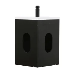 Ensemble lave-mains d'angle suspendu SKINO avec robinet noir