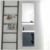 Ensemble lave-mains HAMPTON avec rangement latéral et miroir tablette