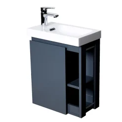 Ensemble lave-mains HAMPTON avec rangement latéral avec robinet chromé