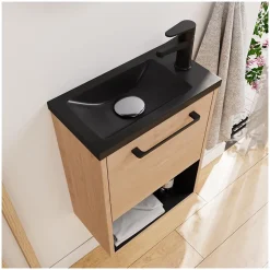 Ensemble lave-mains NIKA avec niche et miroir tablette