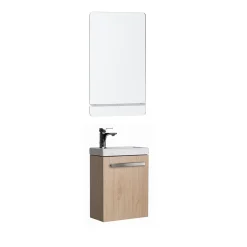 Ensemble lave-mains suspendu NEVADA avec robinet et miroir