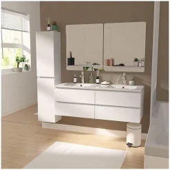Ensemble meuble double vasque SORRENTO 120cm avec plan céramique