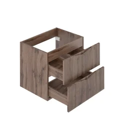 Ensemble meuble double vasque encastree 120cm et colonne Tao Bois