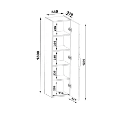 Ensemble meuble double vasque encastree 120cm et colonne Tao Bois