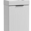 Ensemble meuble lave-mains suspendu ADEL blanc avec le lavabo FIKA 40 cm