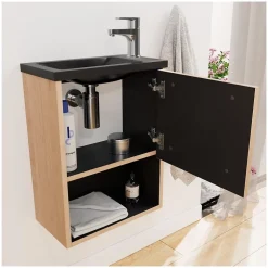 Ensemble meuble lave-mains NIKA + robinet