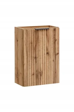 Ensemble meuble lave-mains suspendu ADEL chêne avec le lavabo FIKA 40 cm