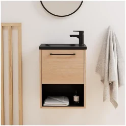 Ensemble meuble lave-mains NIKA + robinet