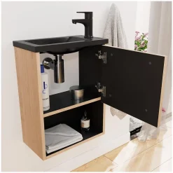 Ensemble meuble lave-mains NIKA + robinet