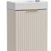 Ensemble meuble lave-mains suspendu ADEL cachemire avec le lavabo FIKA 40 cm