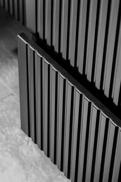 Ensemble meuble lave-mains suspendu ADEL noir avec le lavabo FIKA 40 cm