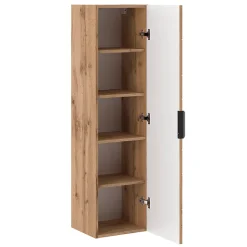 Ensemble meuble simple vasque encastree 80cm et colonne Teren Bois