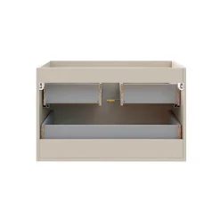 Ensemble meuble simple vasque encastree 80cm et colonne Azel Cachemire