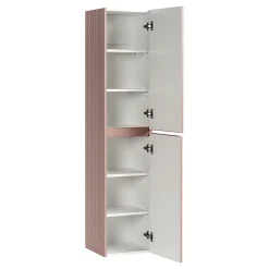 Ensemble meuble simple vasque encastree 80cm et colonne Zelie Rose