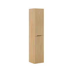 Ensemble meuble simple vasque encastree 80cm et colonne Isaline Bois