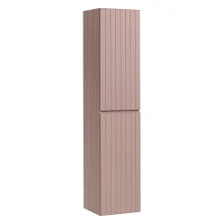 Ensemble meuble simple vasque encastree 100cm et colonne Zelie Rose
