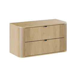 Ensemble meuble sous vasque 100cm et colonne Mila Bois