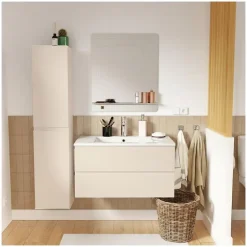 Ensemble meuble vasque SORRENTO 80cm avec robinet, miroir et colonne