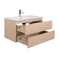 Ensemble meuble vasque SORRENTO 80cm avec robinet, miroir et colonne