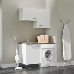 Ensemble meubles buanderie avec emplacement lave-linge - B02