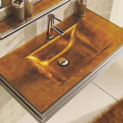 Ensemble mobilier de salle de bain en verre Polly