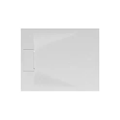 Ensemble paroi de douche à l'italienne l. 100 x H. 190 cm NewStyle et receveur de douche 80 x 100 cm, blanc et transparent, Schulte