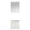 Ensemble salle de bain 2 pièces. mélaminé Blanc Brillant L - H - P : 60 - 190 - 34 cm