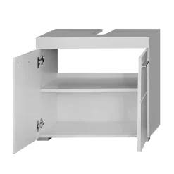 Ensemble salle de bain 2 pièces. mélaminé Blanc Brillant L - H - P : 60 - 190 - 34 cm