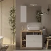Ensemble salle de bain HAMBURG blanc brillant Kadiz 92 x 79 x 49 cm