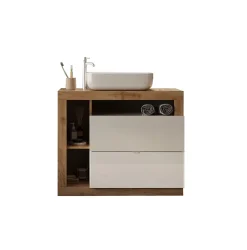 Ensemble salle de bain HAMBURG blanc brillant Kadiz 92 x 79 x 49 cm