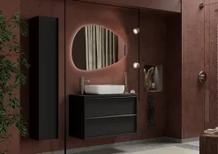 Ensemble salle de bain STEEL noir frêne, en plusieurs dimensions - 92 cm