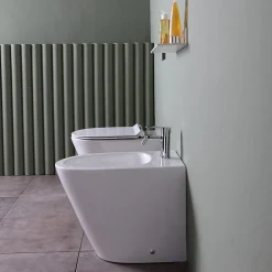 Ensemble Sanitaires Wc Et Bidet Encastrés - Blues