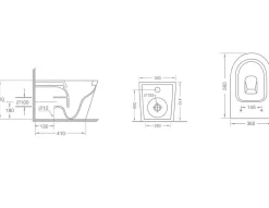 Ensemble Sanitaires Wc Et Bidet Encastrés - Blues