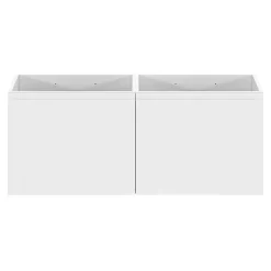 Ensemble sous vasque + plan vasque résine l.120 cm, blanc mat, GoodHome Levanna