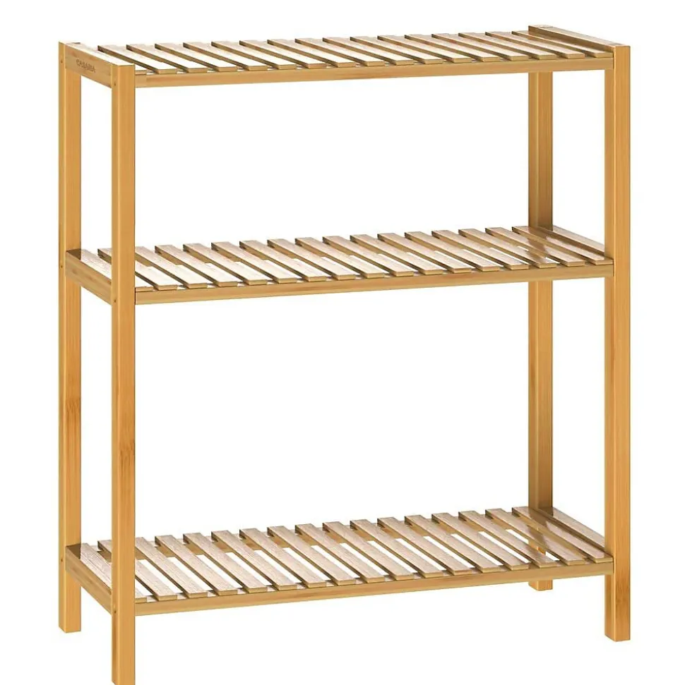 Etagere de Rangement Bambou - Niveaux Reglables en Hauteur - Cuisine Salle de bain Salon