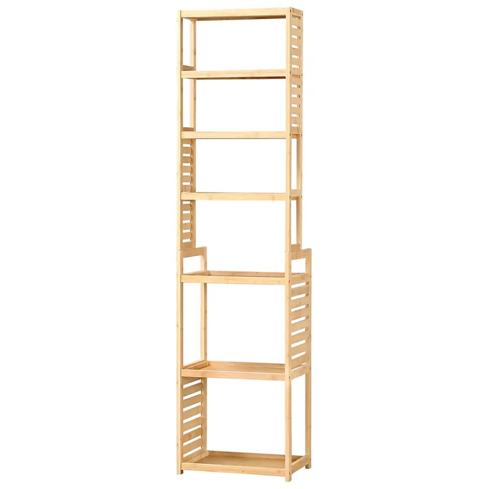 Etagère à 7 niveaux Forssa pour salle de bain cusine salon 165 x 42 x 28 cm en.casa