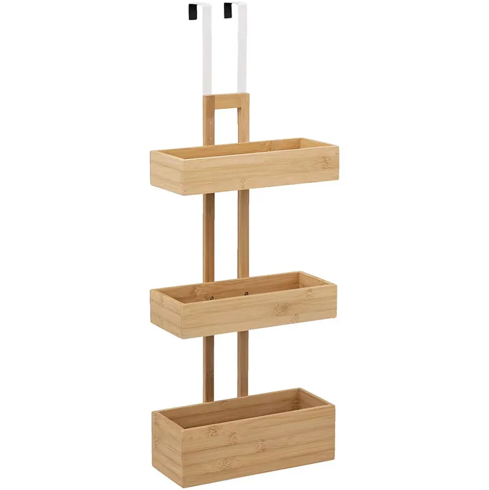 Etagère de porte 3 niveaux en bambou