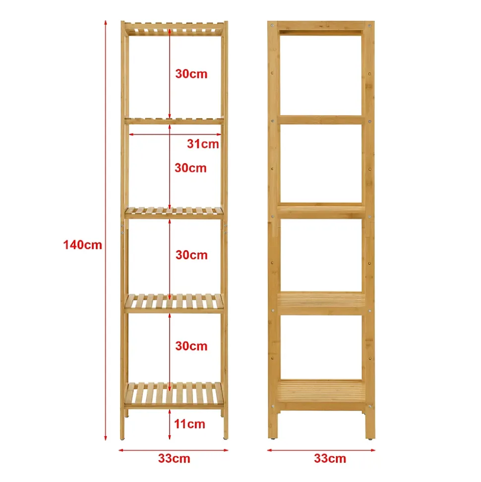 Etagère de rangement Lierne 33 x 33 x 140 cm en.casa