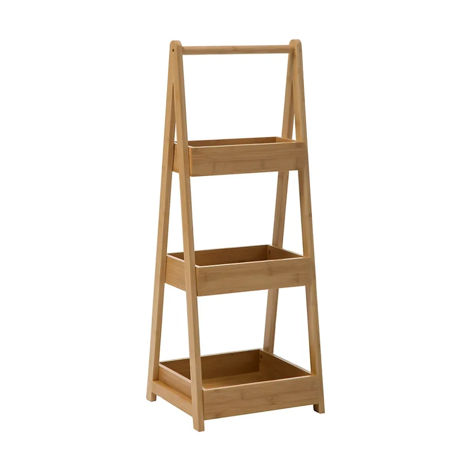 Etagère de salle de bain bambou, 3 niveaux, H.78 x P.30cm, Five Simply Smart