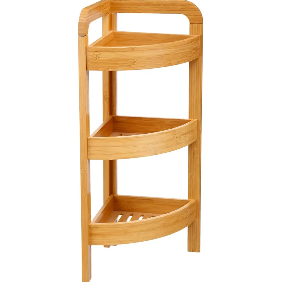 Etagère de salle de bain bambou, 3 niveaux, H.61 x P.23cm, Five Simply Smart