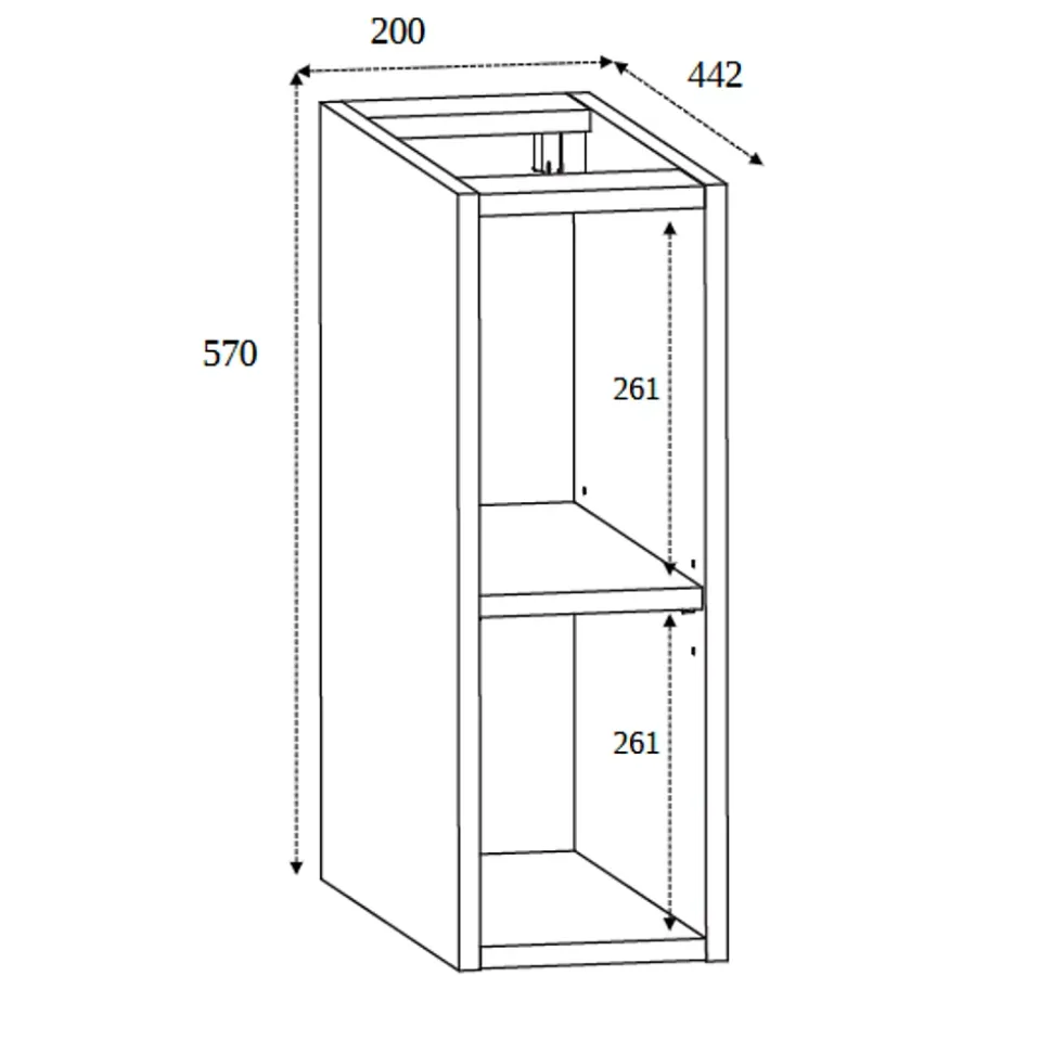Etagère de salle de bain, Cachemire, 20 x 57 x 46 cm