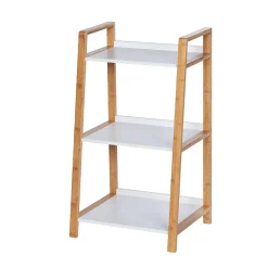 Etagère de salle de bain en bambou Finja - L. 43 x H. 76 cm