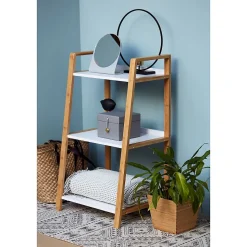 Etagère de salle de bain en bambou Finja - L. 43 x H. 76 cm