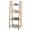 Etagère de salle de bain en bambou Finja - L. 43 x H. 112 cm