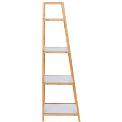 Etagère de salle de bain en bambou Finja - L. 43 x H. 112 cm