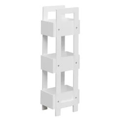 Etagère de Salle de Bains en MDF Blanc Moderne 88x28x20 cm Rebecca Mobili