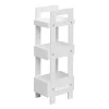 Etagère de Salle de Bains en MDF Blanc Moderne 74x28x20 cm Rebecca Mobili