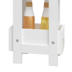 Etagère de Salle de Bains en MDF Blanc Moderne 74x28x20 cm Rebecca Mobili
